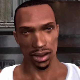 🤭 CJ Grand Theft Auto: San Andreas CJ, Grand Theft Auto, San Andreas, videogame personage telegram sticker