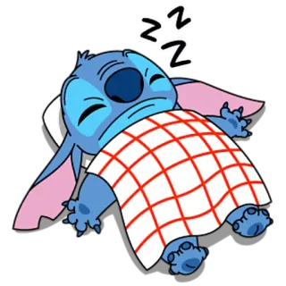 😴 Stitch Lilo & Stitch 스티치, 수면, 잠자는, 만화, 디즈니 telegram sticker