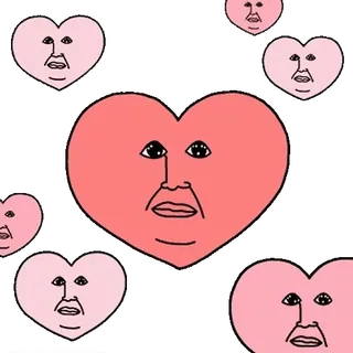 💬 Herz, Gesicht, Cartoon, Rosa telegram sticker