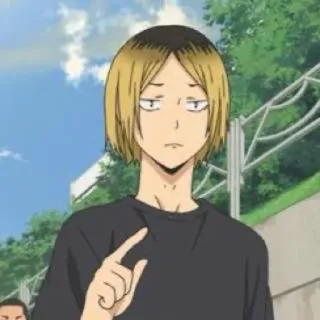 🙂 Kenma Kozume Haikyuu!! 애니메이션, 켄마, 하이큐, 캐릭터, 만화, 금발, 코즈메 telegram sticker