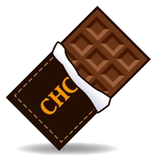 🍫 CHOCO chocolate, doce, açucarado, sobremesa, comida whatsapp sticker