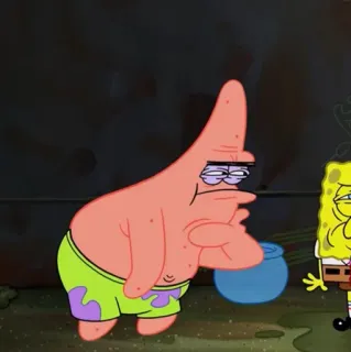 🍔 Patrick Star Spongebob Squarepants Patrick Étoile, Bob l'éponge, Personnage de dessin animé, drôle, Meme telegram sticker