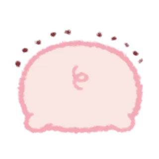 😆 돼지, 동물, 분홍색, 귀여운, 만화 telegram sticker