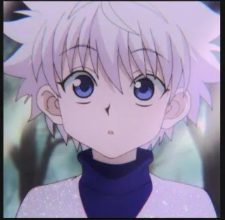 💞 Killua Zoldyck Hunter x Hunter Killua Zoldyck, Hunter x Hunter, anime, cartone animato, ragazzo, carino telegram sticker