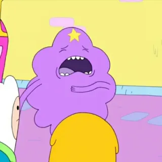 😜 Lumpy Space Princess Adventure Time cartoon, animation, crying, lumpy space princess, adventure time, purple telegram sticker