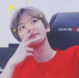 🦄 Kpop, Idol, Brille, Selfie, Person, Mann, Promi telegram sticker