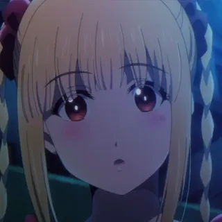 🐍 Anime, Mädchen, blond, süß, animiert telegram sticker