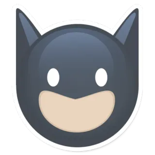 😶 Batman batman, hero, comic, cartoon, emoji telegram sticker