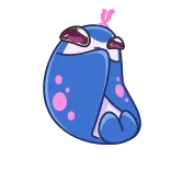 😘 Dessin animé, Mignon, Animal, Raie, Océan, Créature marine telegram sticker