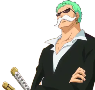 😎 Zoro One Piece anime, one piece, zoro, character, sword telegram sticker