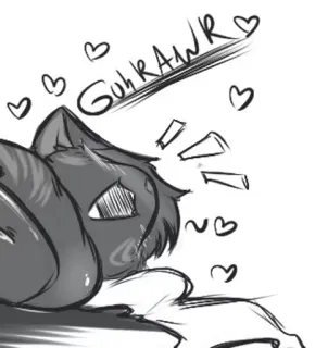 💦 GUHRAWR Katze, Tier, Cartoon, Aufkleber, Guhrawr telegram sticker