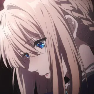❤️ Violet Evergarden Anime, Retrato, Mulher, Ilustração whatsapp sticker
