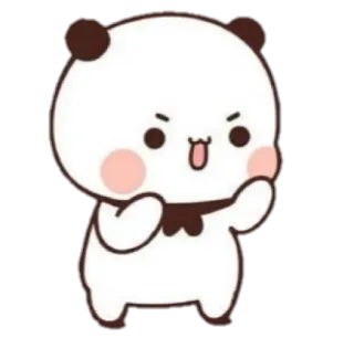 🍼 Panda, Desenho animado, Fofo, Animal, Personagem, Adesivo telegram sticker