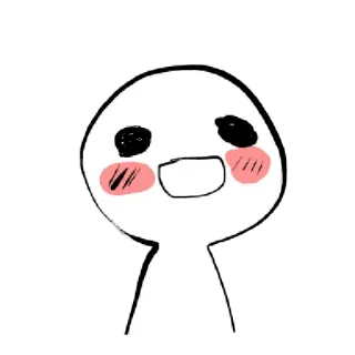 〰 joyeux, mignon, rougir, simple, emoji telegram sticker