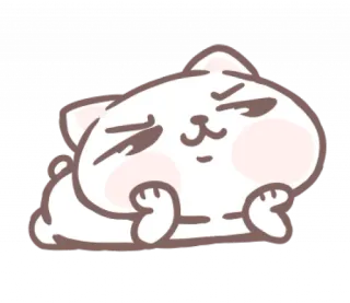🎀 mèo, dễ thương, lười biếng, động vật, hoạt hình telegram sticker