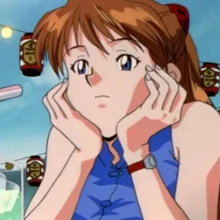 ❤️ Asuka Langley Soryu Neon Genesis Evangelion anime, cartoon, girl, character, evangelion, asuka telegram sticker
