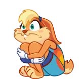 😟 Lola Bunny Space Jam การ์ตูน, กระต่าย, สเปซแจม, โลล่า บันนี่, น่ารัก, บาสเก็ตบอล, เศร้า telegram sticker