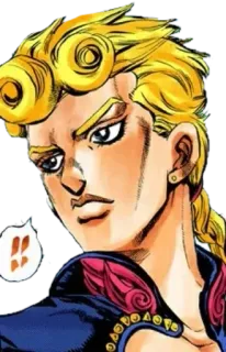 😒 Giorno Giovanna JoJo's Bizarre Adventure Anime, Manga, Jojo, Giorno Giovanna, Postać, Golden Wind telegram sticker