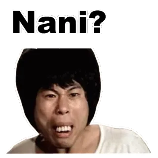 😧 Nani? Anime, Meme, Japoński, Zszokowany, Pytanie telegram sticker