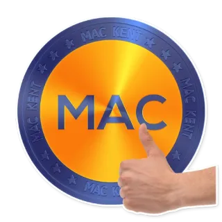 👍 MAC KENT Mac Kent, Pollice in su, Approvazione, Ok, Gesto della mano, Sticker, Marca telegram sticker