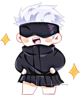 🤩 Gojo Jujutsu Kaisen Anime, Manga, Sticker, Chibi, Gojo, Jujutsu Kaisen telegram sticker
