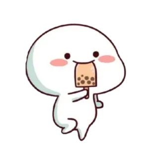 🪃 dễ thương, kawaii, sticker, nhân vật, trà sữa trân châu, boba telegram sticker