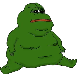 🐸 Pepe the Frog 佩佩蛙, 表情包, 青蛙, 难过, 网络迷因 telegram sticker