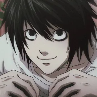 🌟 L Death Note anime, character, death note, L, detective telegram sticker