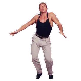 💃 Jean-Claude Van Damme acteur, arts martiaux, Jean-Claude Van Damme, musclé, homme whatsapp sticker