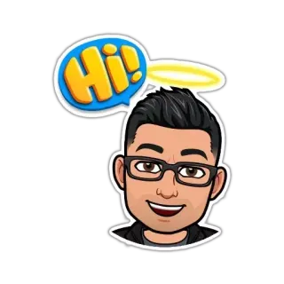 😀 Hi! bitmoji, приветствие, мультфильм, аватар telegram sticker