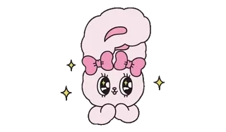 🌟 Cartoon, Roze, Konijn, Schattig, Aanbiddelijk, Kawaii telegram sticker