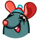 🐀 mouse, cartoon, animal, rat, cute, character, illustration, cheerful whatsapp sticker