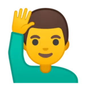 🙋 emoji, wave, greeting, person telegram sticker