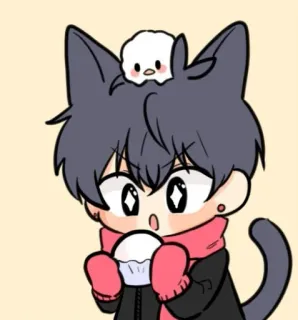 🤩 만화, 고양이, 애니메이션, 귀여운, 카와이 telegram sticker