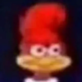 😡 Woody Woodpecker การ์ตูน, นก, นกหัวขวาน, ตัวการ์ตูนคลาสสิก, แอนิเมชัน telegram sticker