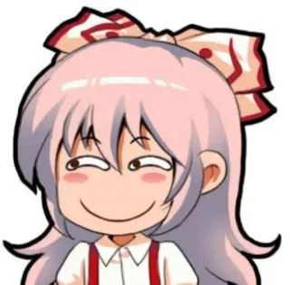 ✨ アニメ, ミーム, 面白い, 顔, ニヤリ whatsapp sticker
