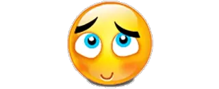 🙈 Эмодзи, Милый, Улыбающийся, Краснеть, Лицо, Желтый, Мультик telegram sticker