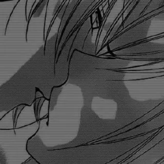 🖤 Аниме, Манга, Лицо, Грустный, Плачущий, Эмоция, Японское искусство, Эскиз telegram sticker
