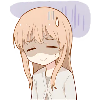 😪 애니메이션, 만화, 슬픈, 혼란스러운, 애니메이션 여자, 귀여운 telegram sticker
