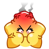 😡 화난, 별, 만화, 표정, 좌절한, 귀여운 telegram sticker