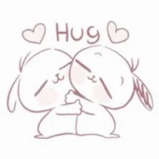 💗 Hug Peluk, Cinta, Persahabatan, Lucu, Kartun telegram sticker