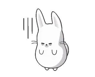😰 動物, うさぎ, バニー, 可愛い, 白 telegram sticker