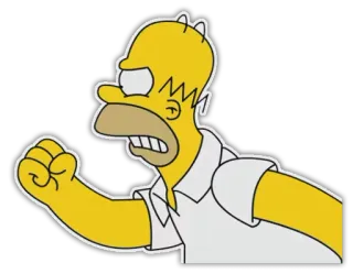 😤 Homer Simpson The Simpsons homer simpson, angry, cartoon, simpsons, character, yellow telegram sticker