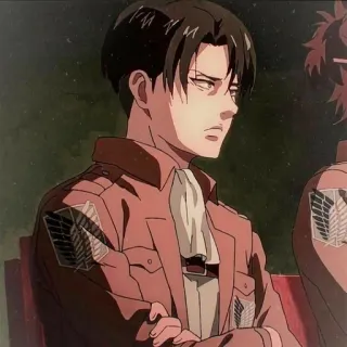 🌟 Levi Ackerman Attack on Titan anime, manga, attack on titan, levi ackerman, captain levi telegram sticker