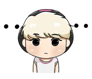 😑 Chibi, Kreskówka, Ilustracja, Anime, Naklejka, Osoba whatsapp sticker