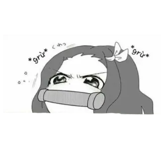 🌸 Nezuko Kamado Demon Slayer *grü* くわっ *grü* 애니메이션, 네즈코, 귀멸의 칼날, 화난, 귀여운, 만화 telegram sticker