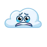 😭 nuvola, piangere, triste, meteo, emoji, cartoni animati telegram sticker
