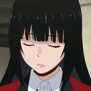 🍬 Yumeko Jabami Kakegurui anime, kakegurui, yumeko jabami, manga, japanese animation, gambling whatsapp sticker