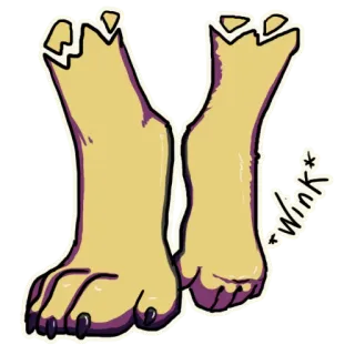 😉 *Wink* kaki, cakar, kedipan, hewan telegram sticker