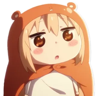 😳 Аниме, Персонаж, Милый, Девушка, Мультфильм, Толстовка, Каваий telegram sticker